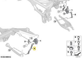 37-14-7-887-475 Bmw New 3 G80 M3 Competition Headlight Height Sensor Lever 37147887475 Original