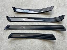 7034306 Bmw 05-10 E60 530i 525i Front Rear Door Sill Step Scuff Plate Cover Set Of 4