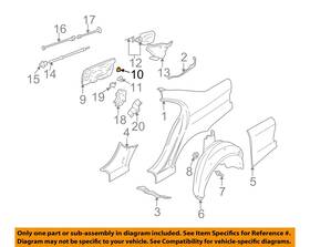 51171853772 Bmw Oem 91-06 525i Quarter Panel Components-fuel Door Bumper