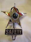 C5047 Up Blue Lighted Chrome Safety Star License Topper Lowrider Bomber