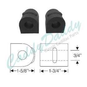 4153cd70-0627-33 Caddy Daddy 1941 - 1953 Cadillac Front Sway Bar Rubber Bushings 1 Pair Reproduction