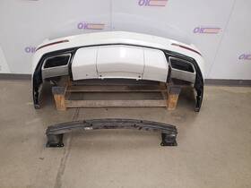 190-10549b Cadillac 20 Xt6 Premium Luxury Rear Bumper White Without Automatic Park