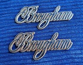 20208138 Cadillac 2 Fleetwood Brougham 1984-1992 Metal Script Emblems #20208138