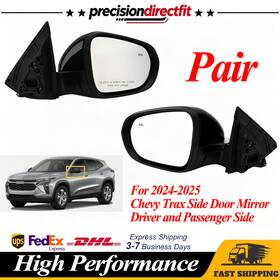 42891804 Carbole 42891810 Pair For 2024 2025 Chevy Trax Side Mirror Heated With Blind Spot Left&right 6 Pins