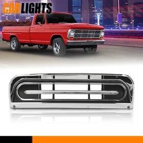 C-02itm12g1asl Carlights Fit For Chrome With Silver And Black Dash Bezel 1967-1972 Ford Truck F100 F250