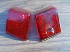 Cb7248-cb7247 Willys Mismatched Pair Red Glass Tail Light Lamp Lenses Vintage
