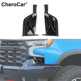 Cherocar Cherocar2025010793 Front Bumper Grille Side Corner Guard Decor Cover Trim For 2019 Chevy Silverado