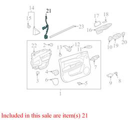 20862617 Chevrolet 1174241 2006-2011 Impala Front Right Door Wiring Harness Used