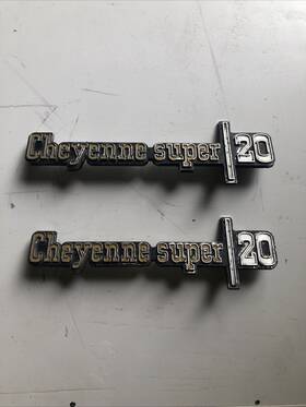 6273133 Chevrolet 6273127 Original 1973-1978 Chevy Custom Deluxe 20 Truck Oem Emblem