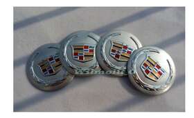 9595891 Chevrolet Set Of 4 Silver Wheel Center Stickers 56mm For Cadillac