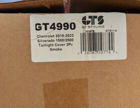 Gt4990 Chevrolet 2019-2023 Silverado Taillight Covers Smoke 2 Pcs Gt Styling