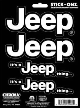 009991 Chroma Graphics 9991 Jeep Its A Thing Stick Onz Decal