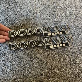 4084780 Chrylser 18700 1970 1985 Dodge Van 100 Badge Logo Emblem Nameplate Insert Oe Oem Pair