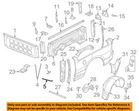 68051399ac Chrysler Oem Rear Fender Panel-bed-side Panel Brace Left
