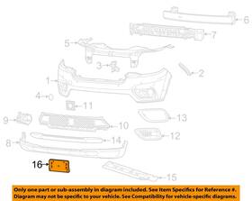 68288488aa Chrysler Oem 19-22 Cherokee Bumper Components-license Bracket