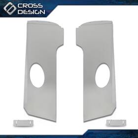 Big0222-6 Crossdesign Fit For 1955-1959 Chevy / Gmc Big Window Cab Corner 6x9 Speaker Brackets Silver