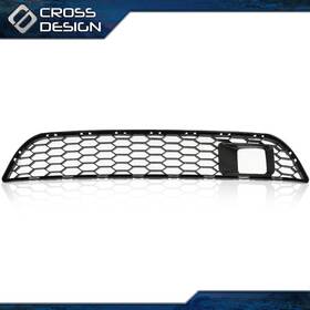 Ht-02hgl1657abk Crossdesign Fit For 2015 2016-2018 Nissan Sentra Front Lower Bumper Grille With Sensor Hole