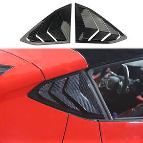21jb-kwt80-003 Crosselec Carbon Fiber Side Window Louvers Air Vent Shades Cover Trim For