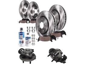 27987qkzt Detroit Axle For Mountaineer Brake Pad And Rotor Wheel Hub Kit