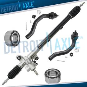6ksw1201185 Detroit Axle Steering Rack And Pinion Wheel Bearing Outer Tie Rods For 2003-2007 Honda Accord