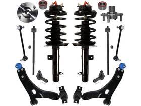 Ps81t8 Detroit Axle Front Strut Coil Spring Wheel Hub Control Arm Kit For 06-07 Ford Focus