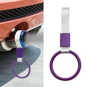 Hukyu-2028yf012-5 Dictorcoltd Purple Round Jdm Tsurikawa Ring Train Bus Handle Hand Strap Drift Charm Tools