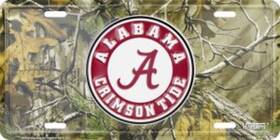 Mc50104 Dixie Seal And Stamp Alabama Crimson Tide Woodland Metal License Plate