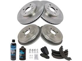 Diy Solutions Yq97n9 Front And Rear Brake Pad Rotor Shoe Drum Kit For 07-18 Toyota Yaris Le L