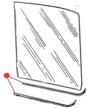 C1uz-21452 Dmc C1uz-21452/3-89 Door Glass Felt Wiper Set 1961-67 Ford Econoline