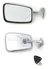 Dr-124-015 Unbranded Fiat Spider Chrome Side View Mirror Trapezoid New