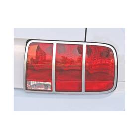 5r3z-13489-b Drake Muscle Cars Polished Satin Tail Light Bezel Pair