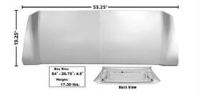 3649he Dynacorn 1967-68 Ford Mustang Trunk Lid Aluminum Skin With Steel Under Support