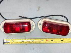 77-825 Dz Vintage Red Plastic Lens For Turn Signal Clearance Marker Set Of 2