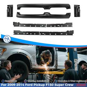 C2138v01 Elitewill Ewc2138 For 2009-2014 Ford F150 Super Crew Rocker Panels And Cab Corners - Inner&outer Set