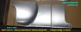 343r Ems Automotive 1949 1950 1951 1952 Chevrolet Sedan Delivery Lower Rear 1/4 Panel #343r. Right