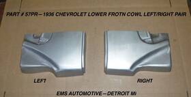 57pr Ems Automotive 1936 Chevrolet Lower Front Cowl. #57pr. Left/right Pair For Cars. Auto