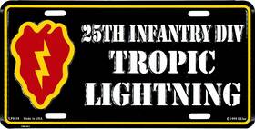 Ee-lp0638 Findingking U.s. Army 25th Infantry Division License Plate