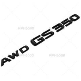 75442-30230 For Lexus Rear Trunk Awd Gs 350 Letter Logo Badge Car Emblem F-sport Gloss Black