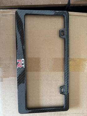 999mb-av000cf For Nissan Gtr Carbon Fiber Texture License Plate Frame Cover