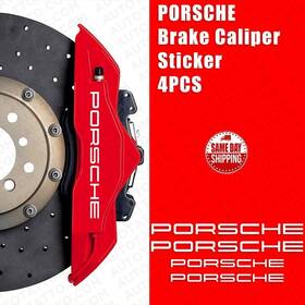 477-853-635-b For Porsche Porsc Sport Car Wheels Brake Caliper Sticker Decal Logo Decoration White