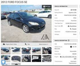 169-01110 Ford Rear Spoiler Sedan Fits 12-14 Focus 4314587