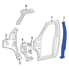 3c2z-1528363-a Ford Genuine Lock Pillar Reinforced
