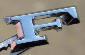 6a1d Ford Vintage Letter Inch F Emblem Oem