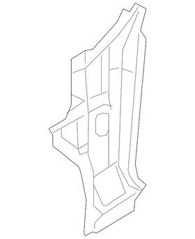 6e5z-5402038-a Ford Genuine Inner Hinge Pillar