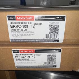 7u2z-1v125-gd Ford Pair New Genuine Rear Brake Disc Rotor Assembly Oe 7u2z1v125gd