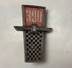 C5ab-16228-a Ford 1965 Galaxie 500 390 Fender Emblem P/n Genuine Oem Vintage