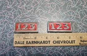 C8ub-82291b30-a Ford 1970s Wagon Chateau Inch 123 Emblem Badge Part # Pair