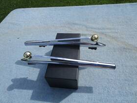 C2ab16b227b Ford Galaxie 500 1962 Front Fender Top Chrome Ornaments Pair Oem