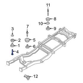 W709856s439 Ford Oe For F-250 Super Duty 1999-2007 Body Mount Cushion Bolt