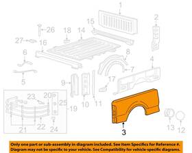 8l3z9927841a Ford Oem Rear Fender Quarter Panel-bed Left